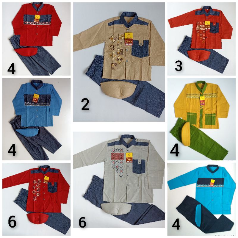 Pakaian anak muslim laki laki baju anak muslim laki laki 4-8 TAHUN