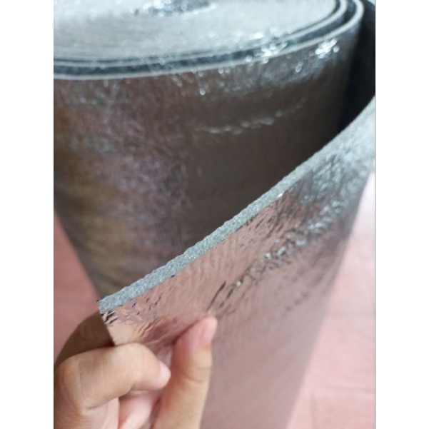 ALUMINIUM FOIL FOAM 4MM PEREDAM PANAS SUARA ATAP ROLL 25 METER