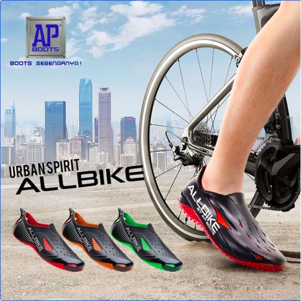 AP Boots ALLBIKE Black Red / All Bike Merah