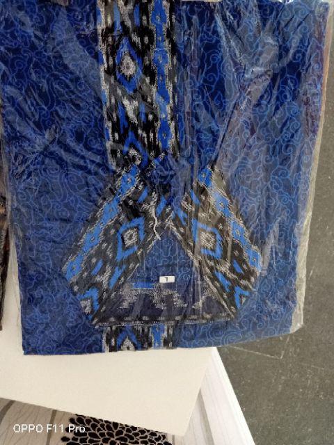 Asifa Batik Hrb026 Kenongo Kemeja Tosca Pendek Pekalongan Padi M L Xl Sogan Tulis Halus Kemeja Batik