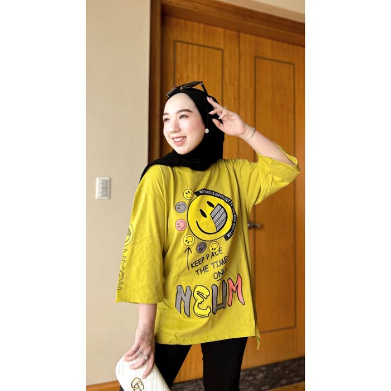 KAOS OVERSIZE WANITA KEKINIAN TRENDY// ATASAN WANITA OVERSIZE VIRAL COMBED ORI