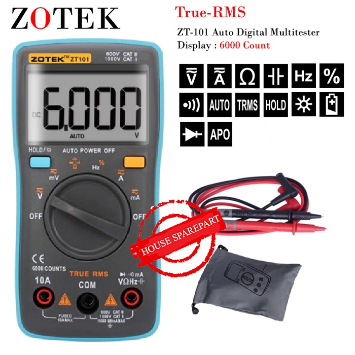 AVOMETER DIGITAL ZOTEK ZT101 / MULTITESTER DIGITAL ZOTEK ZT 101