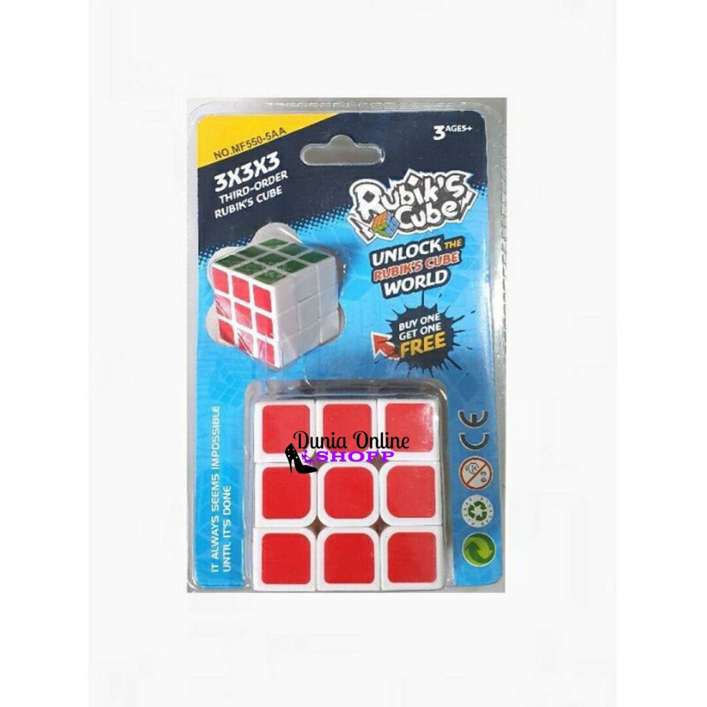 Mainan Edukasi Rubik Cube / Rubik Puzzle / 3x3 / isi 2pcs No.MF550-5AA