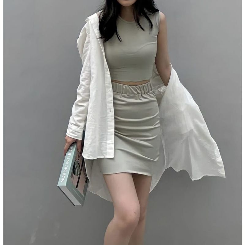 Kemeja Crinkle airflow Oversized - Oversize Shirt