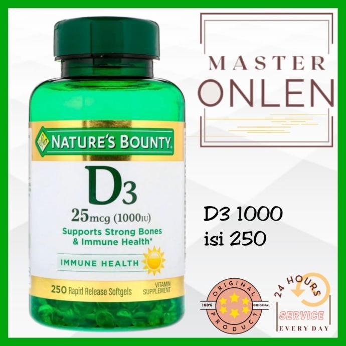 Nature's Bounty Vitamin D3 1000 iu 250 SG Nature bounty D3 1000iu Usa Lc