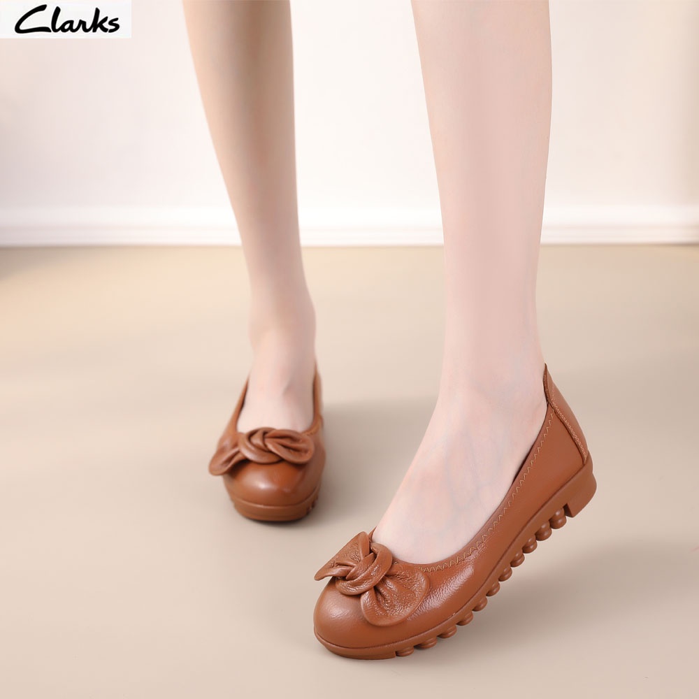 Clarks new pita Sepatu  woman  Sepatu Wanita  melati flat wanita kulit asli