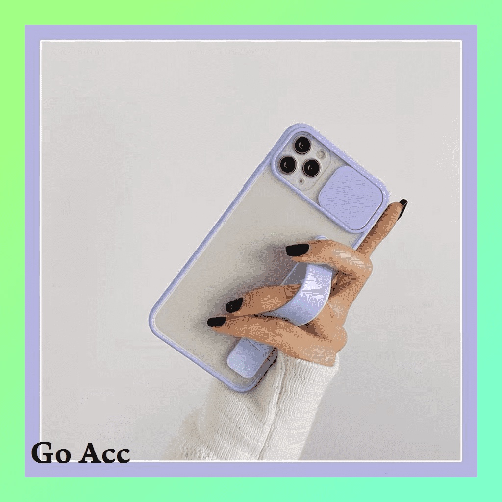 Softcase Window + Strapfinger Holder ALL Type Oppo Realme Narzo Xiaomi Redmi Poco Pocophone Vivo