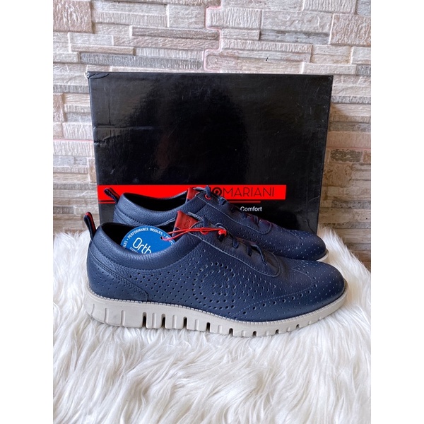 PSPGN.CO | ORIGINALS BRAND GINO MARIANI ZENON 5 IN NAVY SEPATU PRIA KULIT SNEAKERS TALI KASUAL STOCK