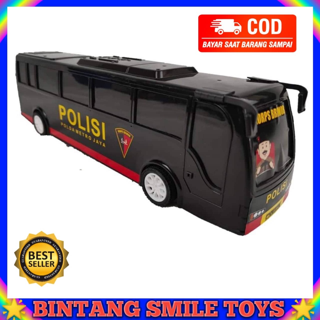 Diskon MAINAN ANAK MOBIL BUS BIS POLISI PANJANG / MAINAN ANAK POLICE BUS PROMO TERMURAH COD