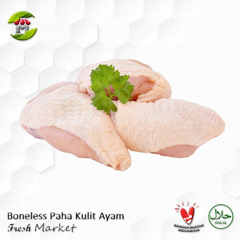 Boneless Paha Kulit Fillet Ayam Fillet 1Kg Grade A Kualitas Premium