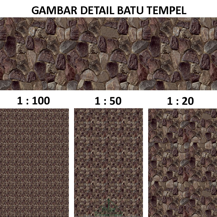 

Kertas Tekstur / Motif Batu Tempel Dinding Berskala / Miniblock #3