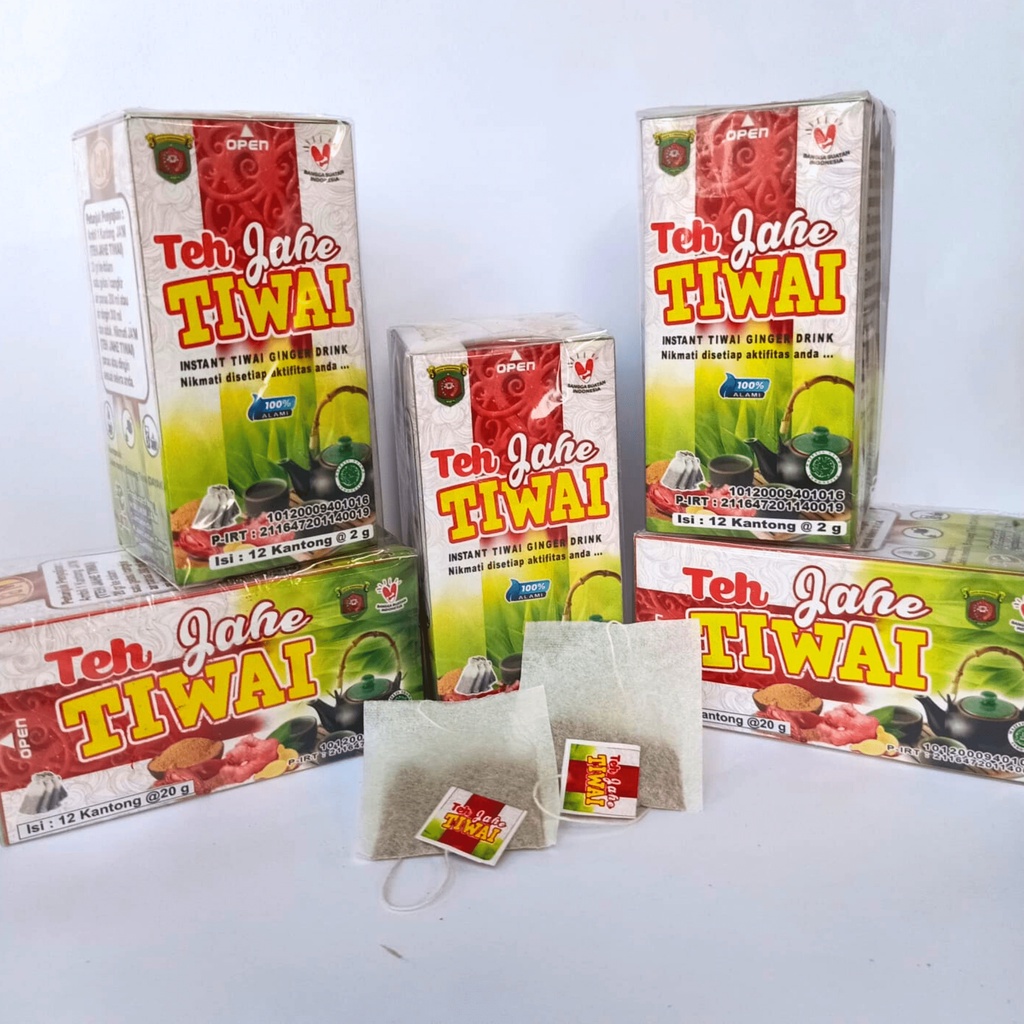 

Teh Celup Jahe Tiwai (100% Asli) / Minuman Teh Alami Herbal / 12 Pcs per kotak