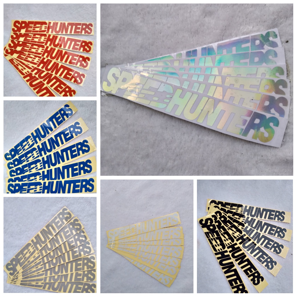 STIKER CUTTING SPEEDHUNTER KANJI JEPANG murah variasi motor helm terbaru viral keren logo hologram tahan lama