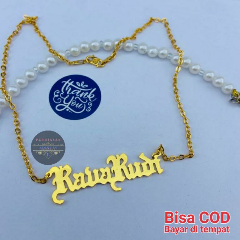 KALUNG UKIR NAMA LAPIS EMAS 24K | ANTI KARAT DAN ANTI LUNTUR