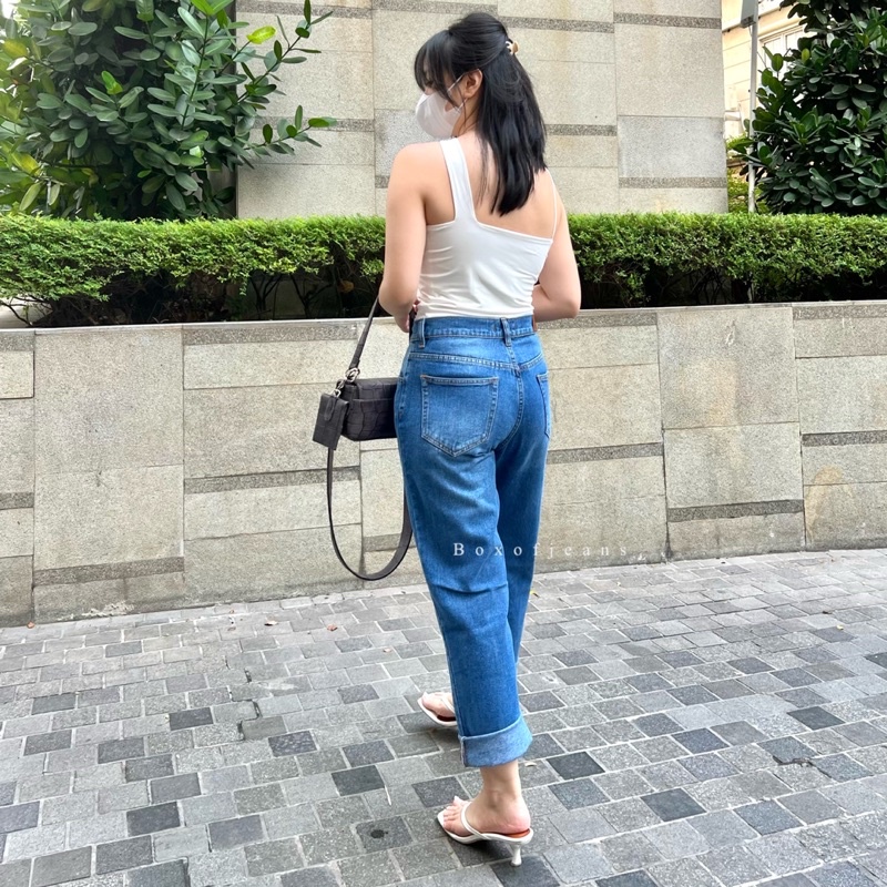 Boxofjeans - WHISKER Baggy Boyfriend Jeans - BLUE