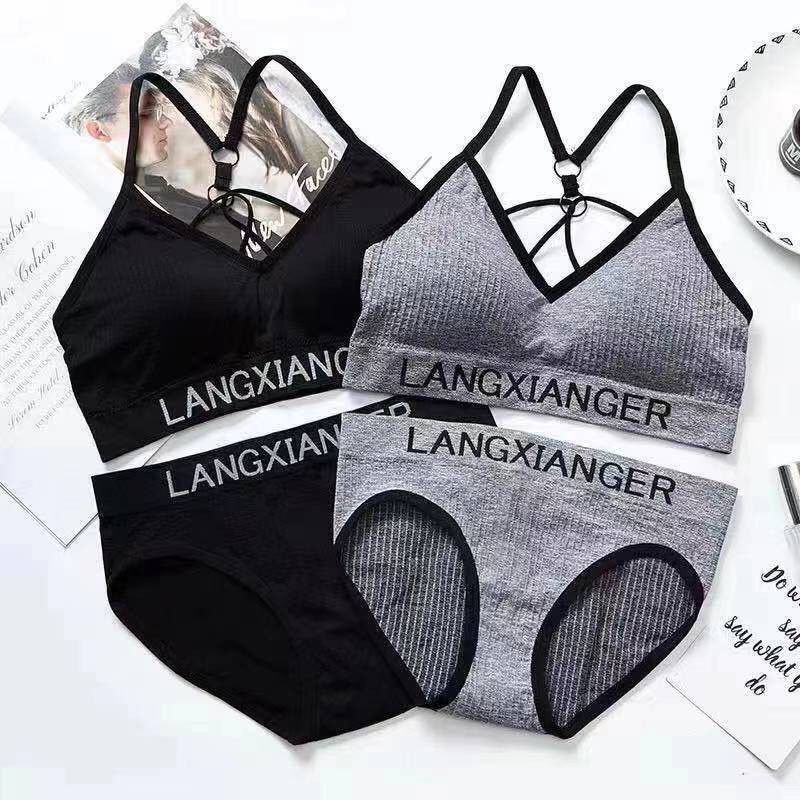 bra sport push up lang xianger tanpa kawat /bra seamless tanpa kawat bra sport bra gym fitness