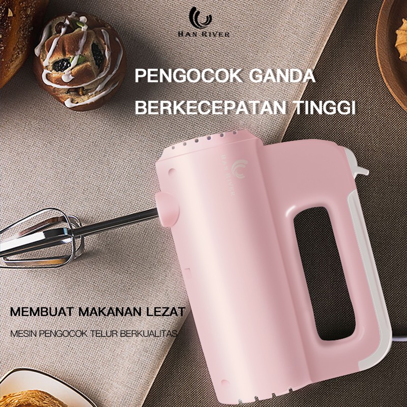 HAN RIVER HRDDQ-002 Han Mixer 5 Kecepatan - Macaroon Pink