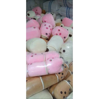 Boneka Boba Jumbo strawberry milk tea