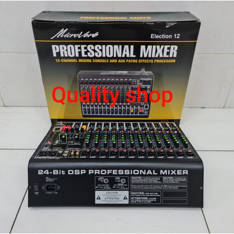 MIXER 12 CHANNEL MICROVERB ELECTION 12 BARU SUPPORTS PC