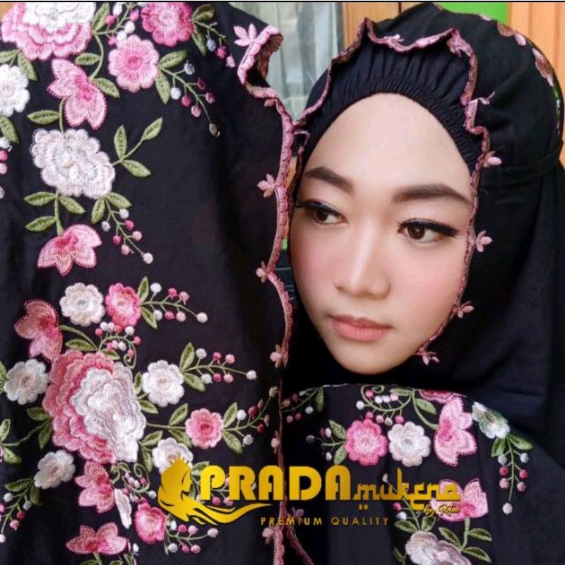 Mukena bordir rayon timbul asli tasikmalaya jumbo