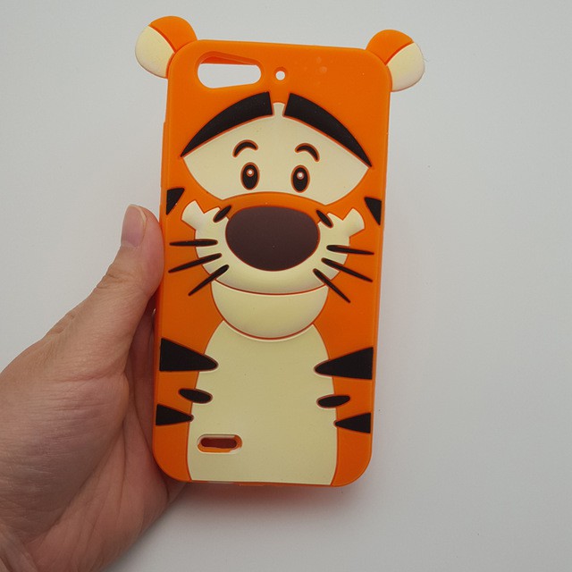 Silicon 3D Tiger Iphone 7 Plus  Iphone 7 softcase boneka karakter lucu / silikon tebal karakter lucu / case anak anak warna biru / pelindung hp