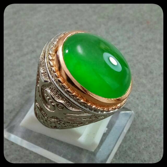 CINCIN HIJAU LUMUT AFRIKA LUMUT HALUS BODYGLASS