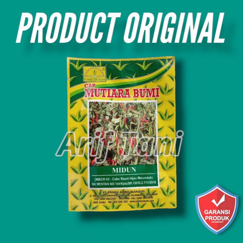 BENIH CABE RAWIT MIDUN HIJAU MERUNDUK CABAI MIDUN 10 GRAM CAP MUTIARA BUMI