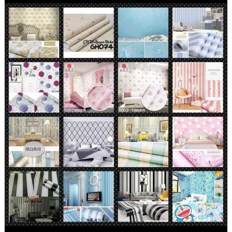 Wallpaper Stiker Dinding Dekorasi Rumah Ruang Tamu Dapur Walpeper Tembok Kamar Tidur 3d Termurah