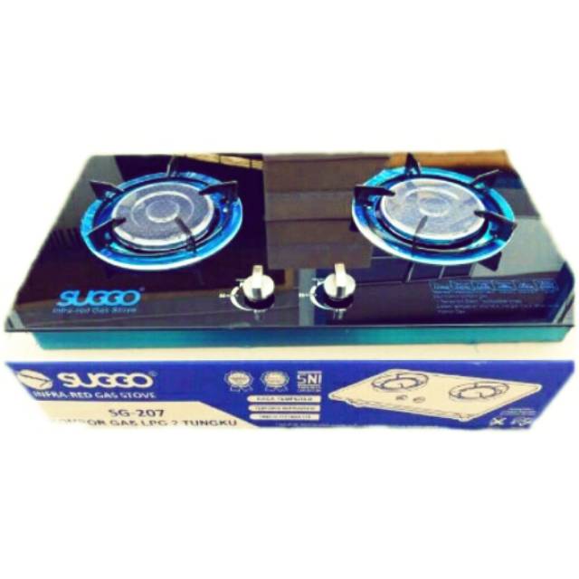 Kompor suggo 2 tungku infrared tanam dan duduk