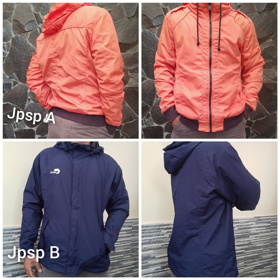 JAKET PART 1 T H R I F T JACKET PRIA PARASUT MURAH P R E L O V E D COD VINTAGE PERNAH DIPAKAI