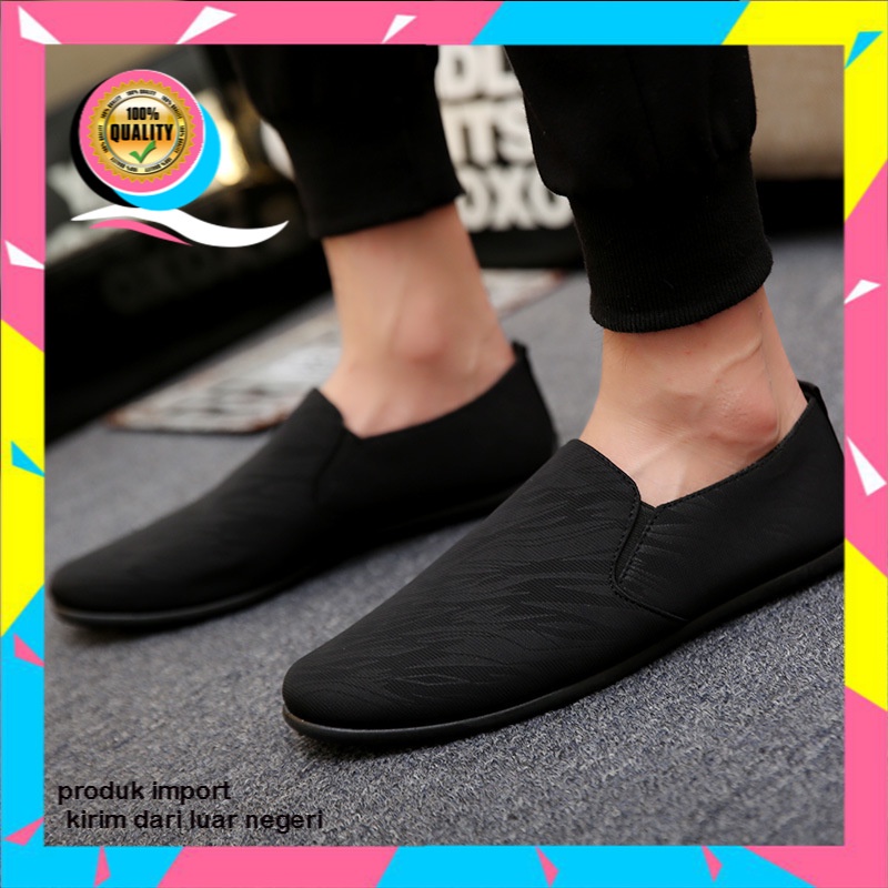 Sepatu Pria  Fashion Slip-On Loafer Sosial Pintar  Korea Tods Pria Cross-Perban Supply