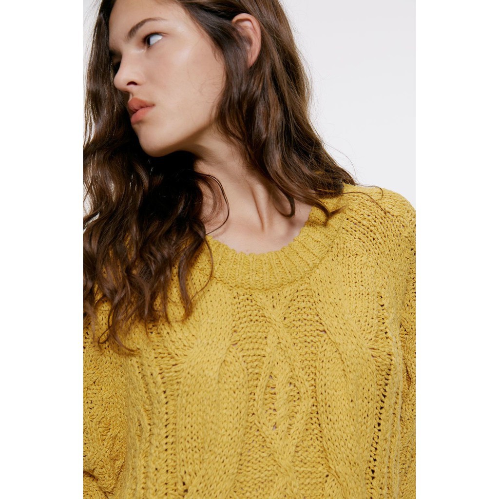 [baju wanita korea]  Knit Winter Sweater Rajut Wanita Korea Import Yellow Kuning