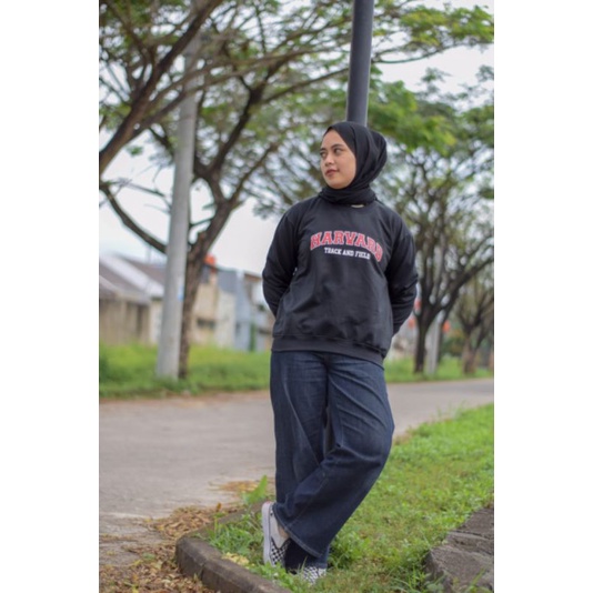 TRACK AND FIELD SWEATER UNISEX FLEECE TEBAL TERBARU'