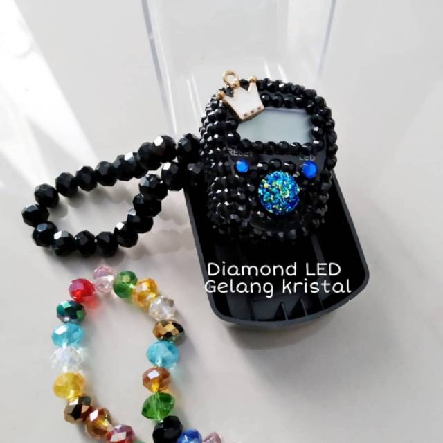 Tasbih digital Swarovski led gelang kristal