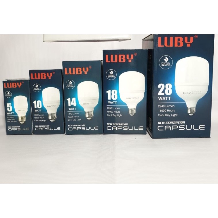 Lampu LED 14 Watt Putih Luby Capsule 14W Bohlam LED 14W