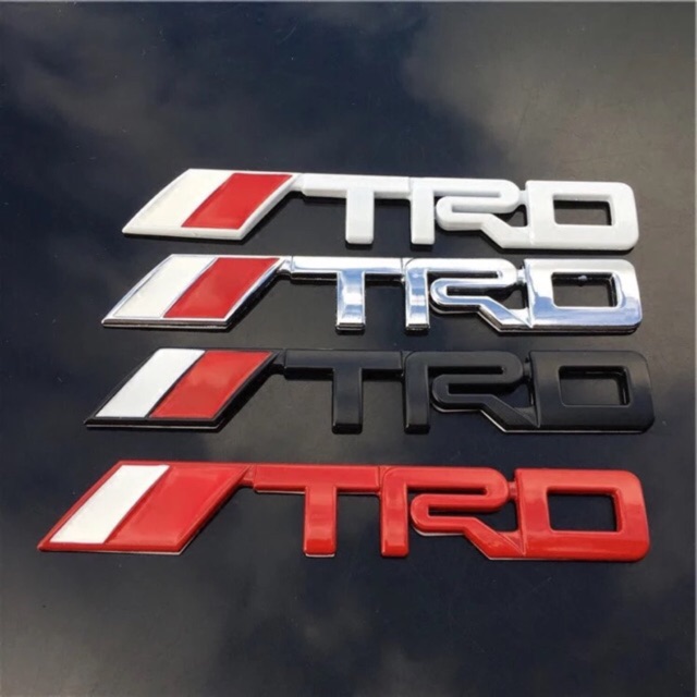 Hot trd 3d emblem Logam Ukuran Besar/Kecil cod Aksesoris Mobil Untuk toyota wish rush wigo vios innova wigo revo badge sticker