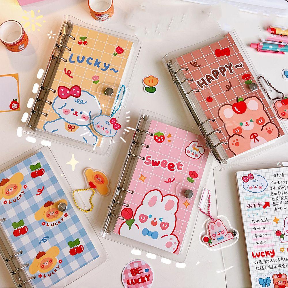 Chookyy Binder Notebook Kreatif A6 Halaman Dalam Loose-leaf Refill Alat Tulis Tangan Akun Diary