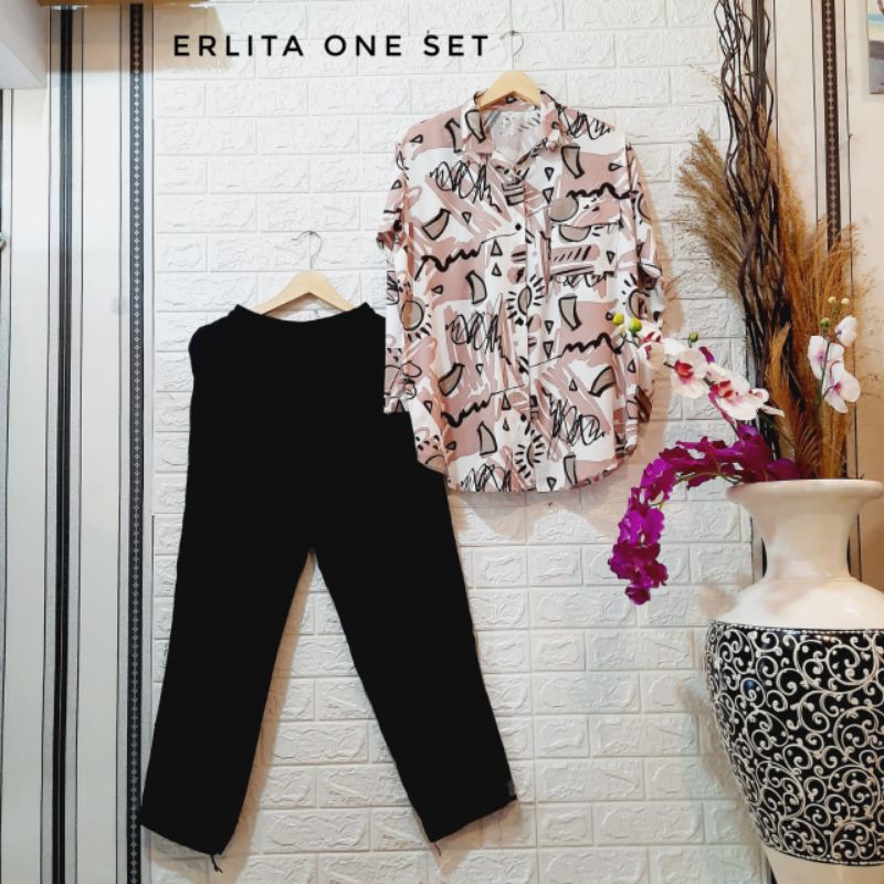 Erlita one set kemeja