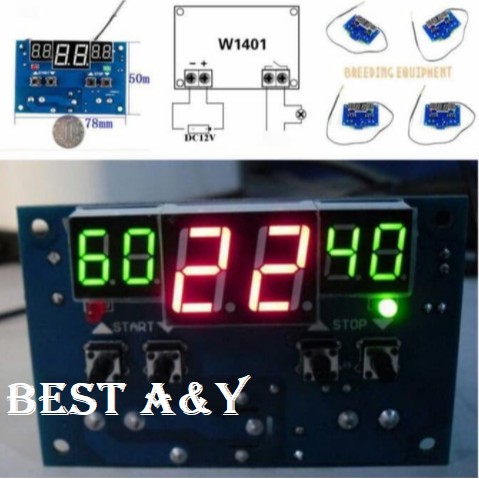 Thermostat Intelligent Digital Display DC 12V 10A Temperature Control