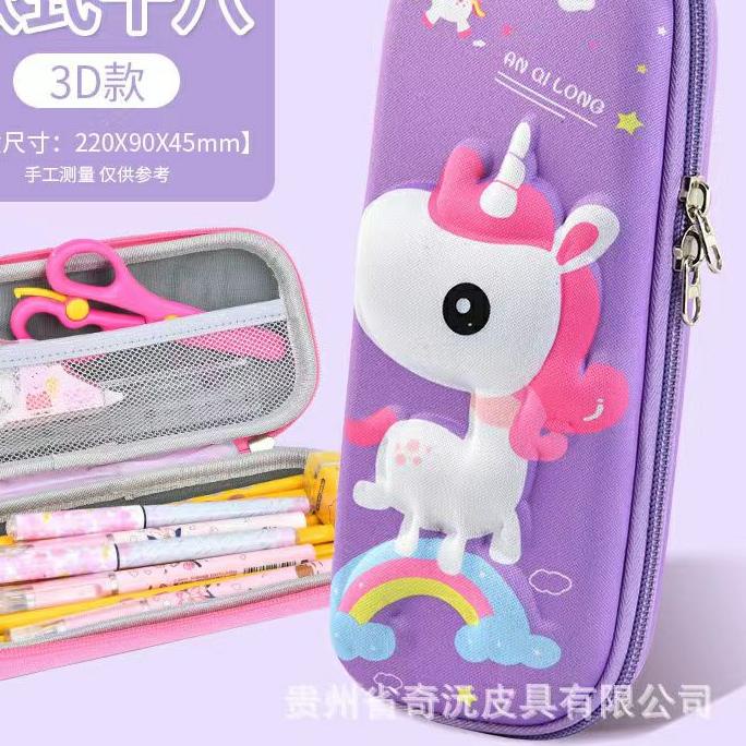 

KOTAK PENSIL 3D KOTAK PENSIL TIMBUL | KOTAK PENSIL UNICORN | Kotak pensil timbul 3D Trendy