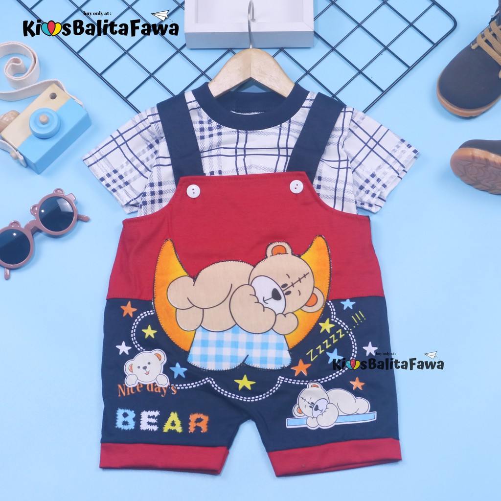 (SNI) Celana Kodok Kaos Uk Bayi 3-18 bulan / Setelan Baju Baby Anak Laki Perempuan Overall New Born Murah