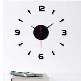 GS8 Jam Dinding DIY Wall Clock Model Long 30 CM EMOYO DIY-201 Black