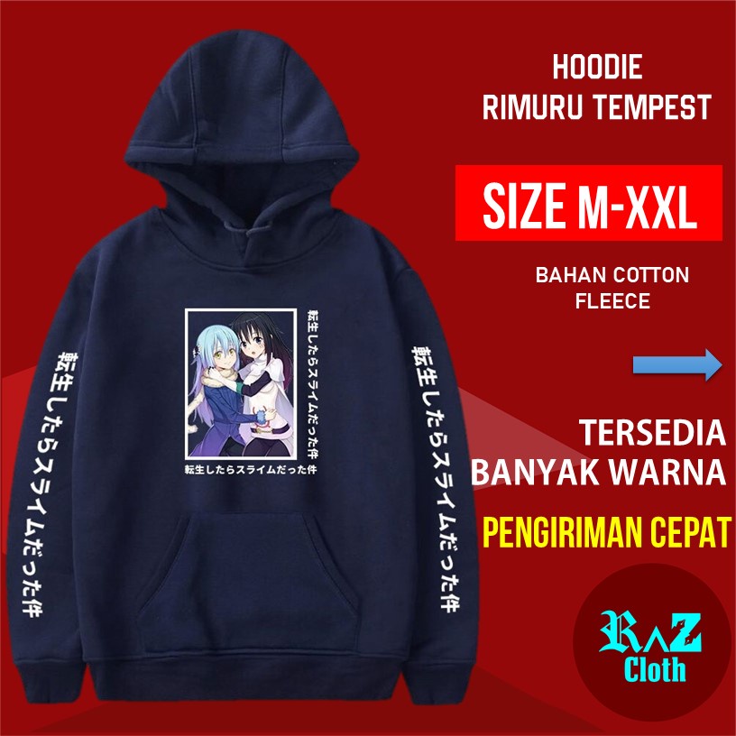 Jaket Hoodie That Time i Got Reincarnated Rimuru Tempest Hoddie Cewek