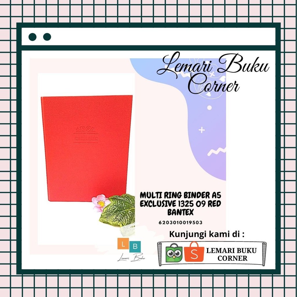 

MULTI RING BINDER A5 EXCLUSIVE 1325 09 RED BANTEX