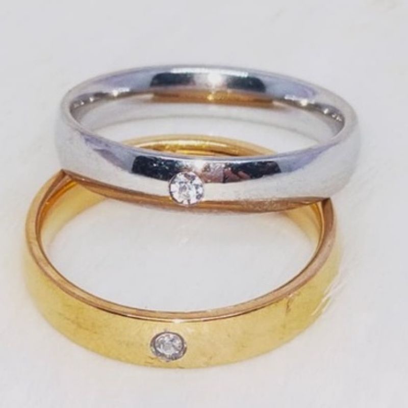 Cincin Titanium Zircon DF125 MURAH