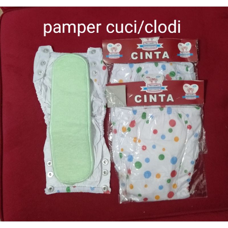 Popok kain/Pamper cuci/Clody/Pamper cuci merk cinta