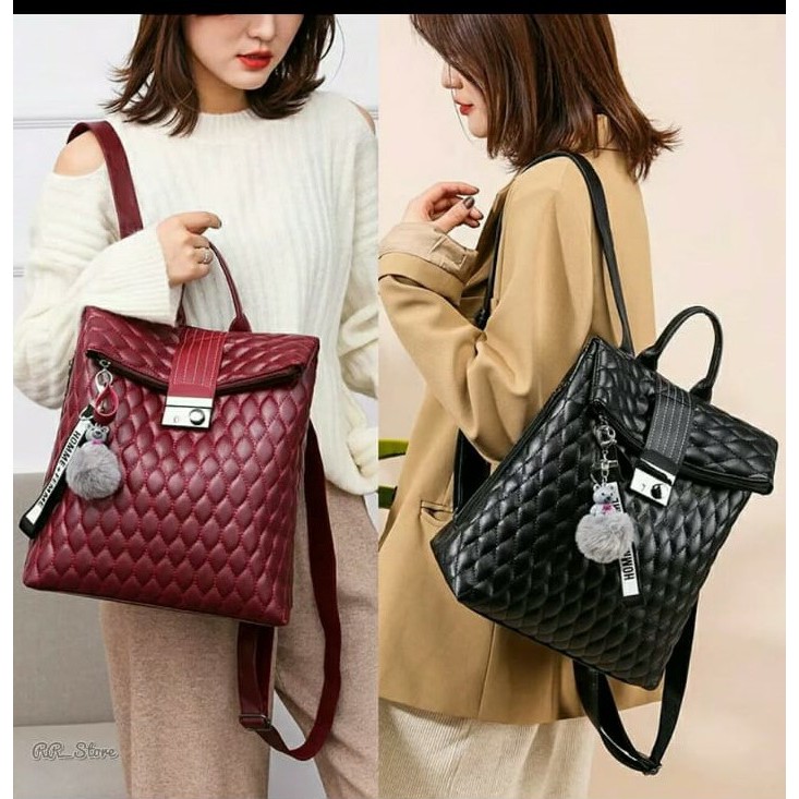 Tas Ransel Punggung Backpack Wanita Cewek Cewe Stylish Backpack Mini Kecil Korea Impor import
