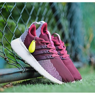  Sepatu  Sneaker Adidas  Questar  Flow  Maroon White Shopee 