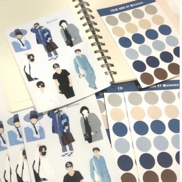 

Color mood ( Color palette ) Journal or Bujo sticker sheet
