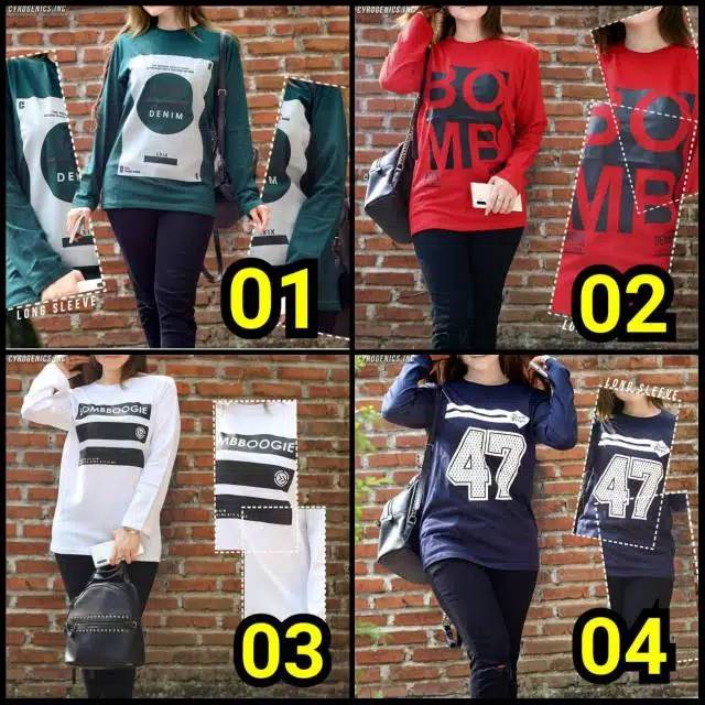 Kaos lengan panjang wanita bombboogie